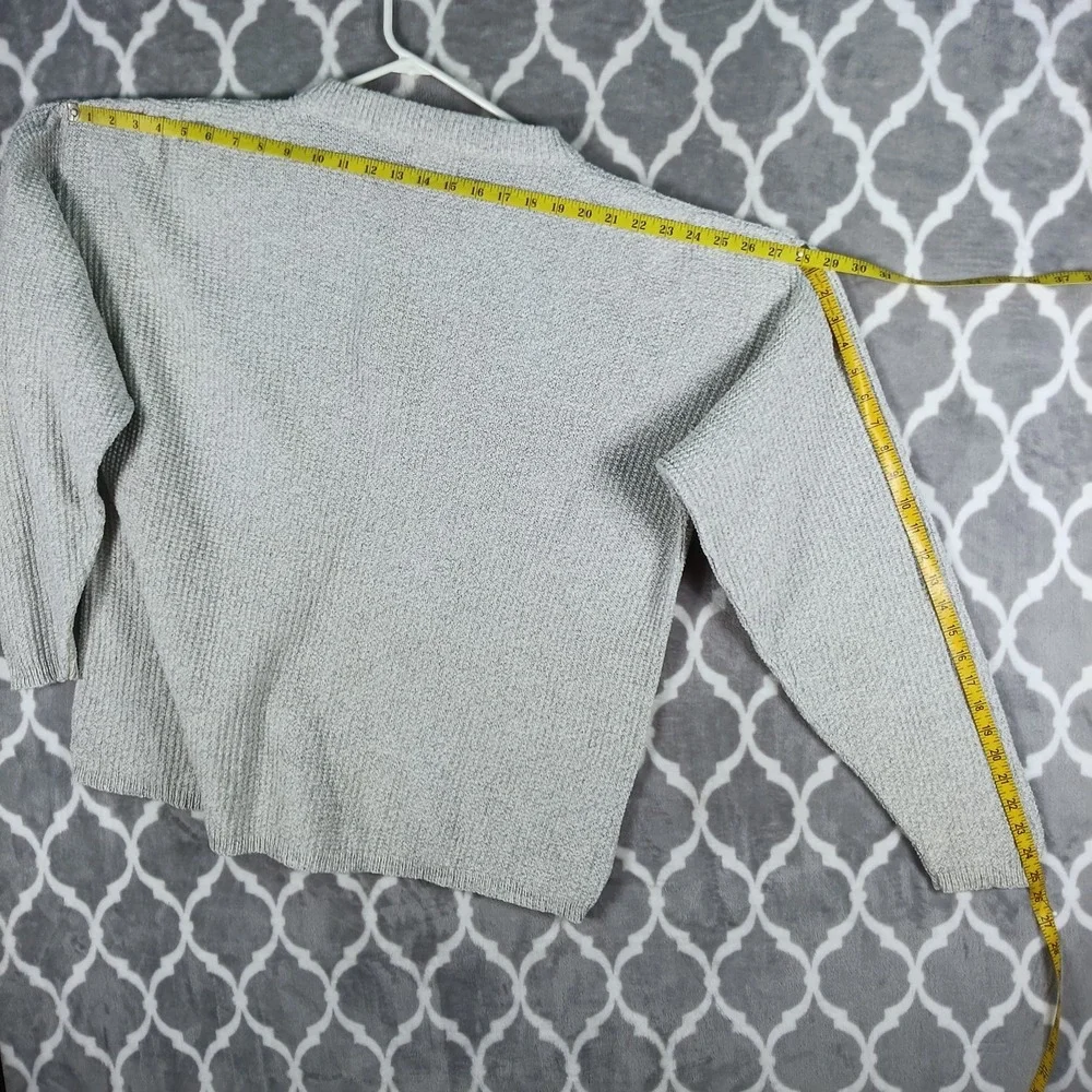 West Marine Natural Gear Sweater Men L Gray Oatmeal Cotton Henley Knit Pullover